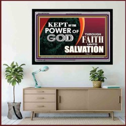 KEPT BY THE POWER OF GOD   Bible Verse Frame Online   (GWAMEN9284)   