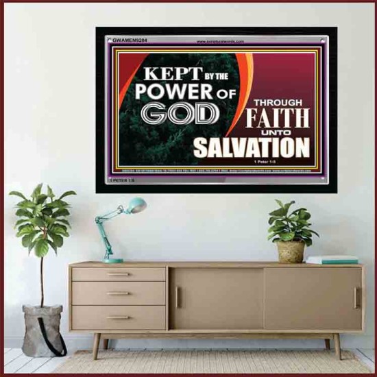 KEPT BY THE POWER OF GOD   Bible Verse Frame Online   (GWAMEN9284)   