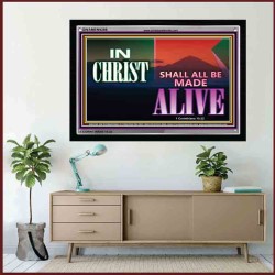 IN CHRIST SHALL ALL BE MADE ALIVE   Bible Verses Frame Online   (GWAMEN9286)   