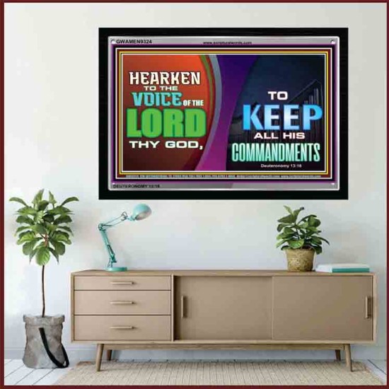 KEEP ALL HIS COMMANDMENTS   Christian Quotes Framed   (GWAMEN9324)   