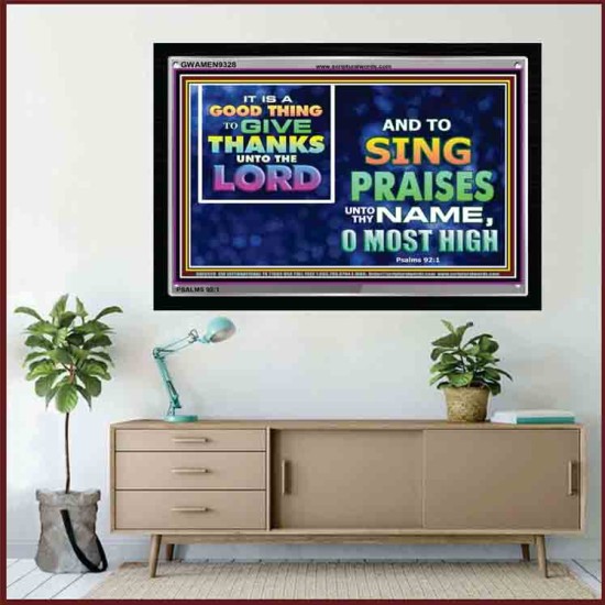 GIVE THANKS UNTO THE LORD   Custom Wall Dcor   (GWAMEN9328)   