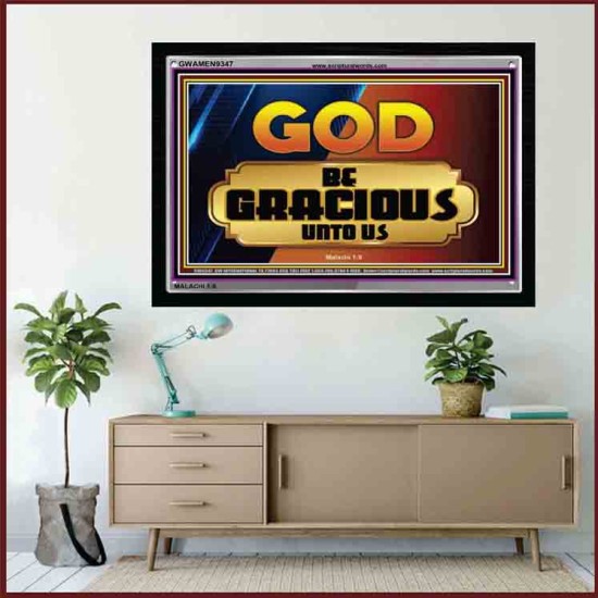GOD BE GRACIOUS TO US   Custom Framed Bible Verse   (GWAMEN9347)   