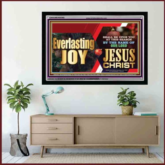 EVERLASTING JOY   Custom Framed Bible Verse   (GWAMEN9365)   
