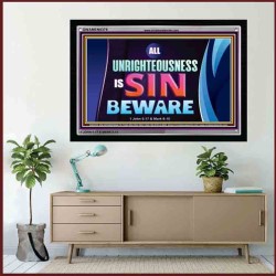 ALL UNRIGHTEOUSNESS IS SIN   Printable Bible Verse to Frame   (GWAMEN9376)   