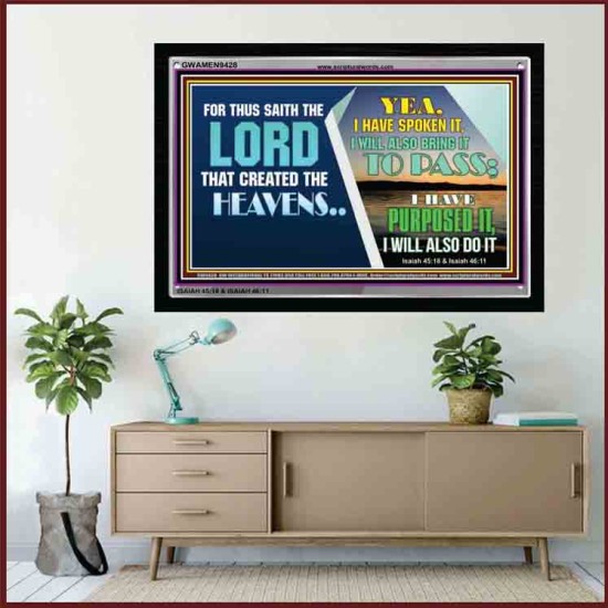 I WILL ALSO BRING IT TO PASS   Scriptural Framed Signs   (GWAMEN9428)   