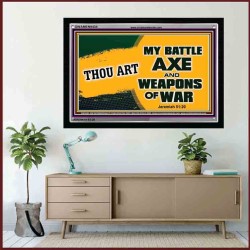 WEAPONS OF WAR   Christian Quotes Framed   (GWAMEN9434)   "33X25"