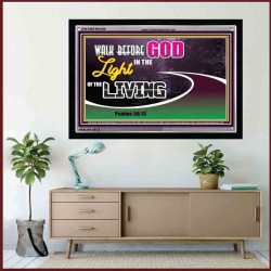 WALK BEFORE GOD IN THE LIGHT OF LIVING   Christian Artwork   (GWAMEN9450)   "33X25"