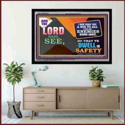 MADE A GOD TO ALL MY ENEMIES   Bible Verses Wall Art Acrylic Glass Frame   (GWAMEN9483)   