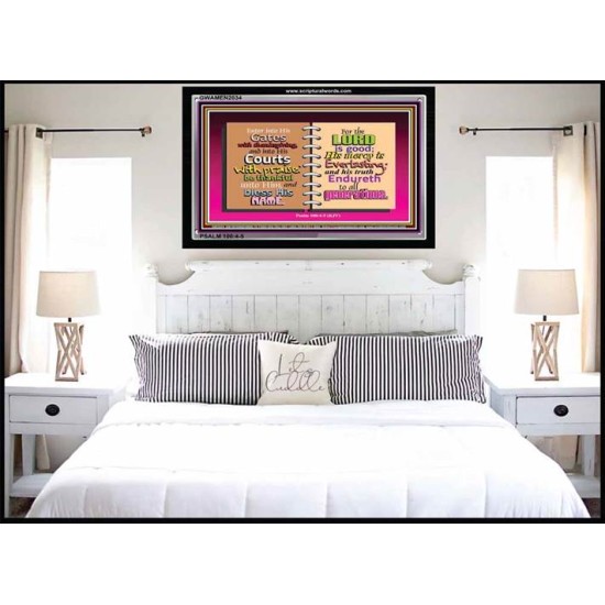 FOR THE LORD IS GOOD   Christian Artwork Acrylic Glass Frame   (GWAMEN2034)   