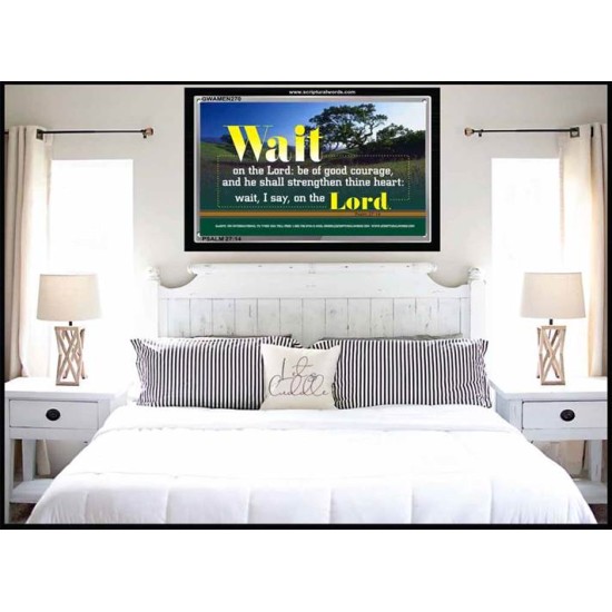 WAIT ON THE LORD   Contemporary Wall Decor   (GWAMEN270)   