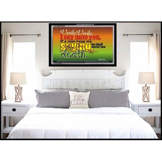 VERILY VERILY   Scripture Art Prints Framed   (GWAMEN3838)   