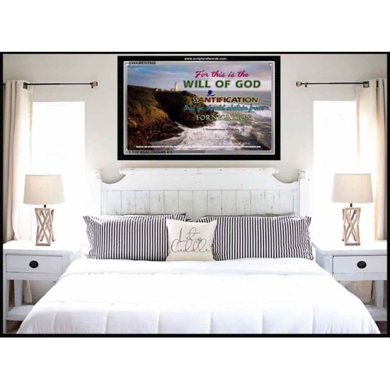 GODS WILL   Religious Art Acrylic Glass Frame   (GWAMEN3956)   