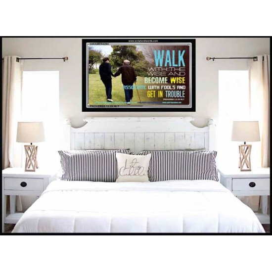 WALK WITH THE WISE   Custom Framed Bible Verses   (GWAMEN4294)   