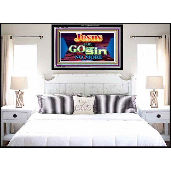 GO AND SIN NO MORE   Contemporary Christian Paintings Acrylic Glass frame   (GWAMEN7905)   