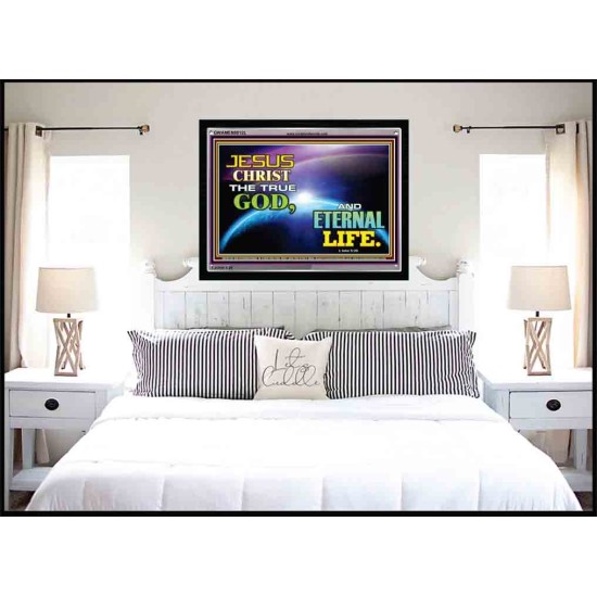 JESUS CHRIST THE TRUE GOD   Contemporary Christian Poster Framed   (GWAMEN8812L)   