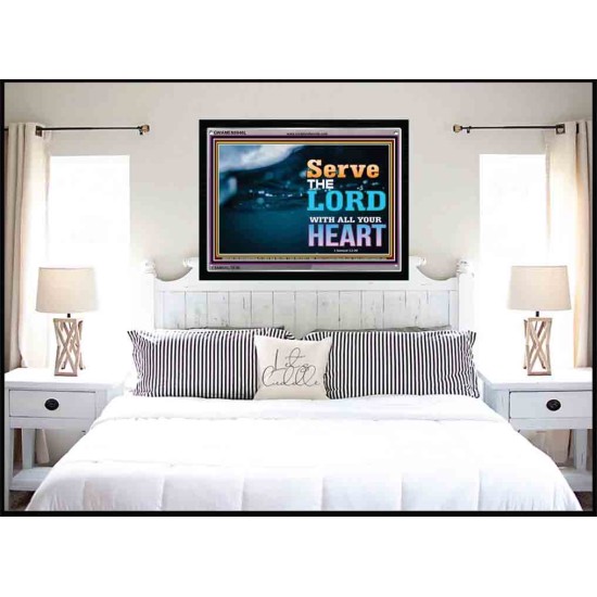 WITH ALL YOUR HEART   Framed Religious Wall Art    (GWAMEN8846L)   