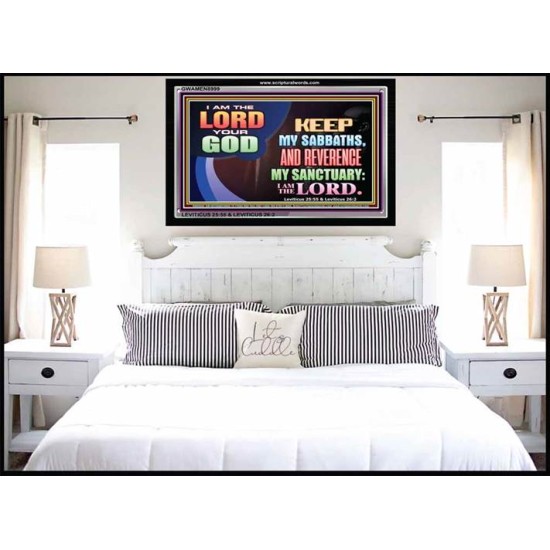 I AM THE LORD YOUR GOD   Framed Interior Wall Decoration   (GWAMEN8999)   