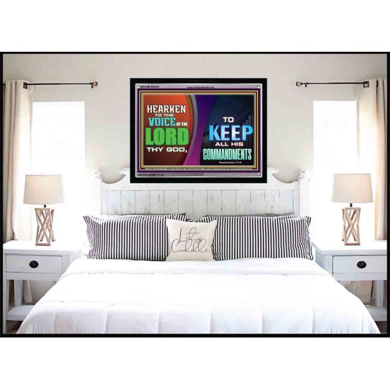 KEEP ALL HIS COMMANDMENTS   Christian Quotes Framed   (GWAMEN9324)   