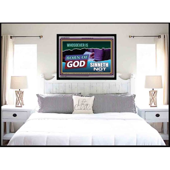 WHOSOEVER IS BORN OF GOD SINNETH NOT   Printable Bible Verses to Frame   (GWAMEN9375)   