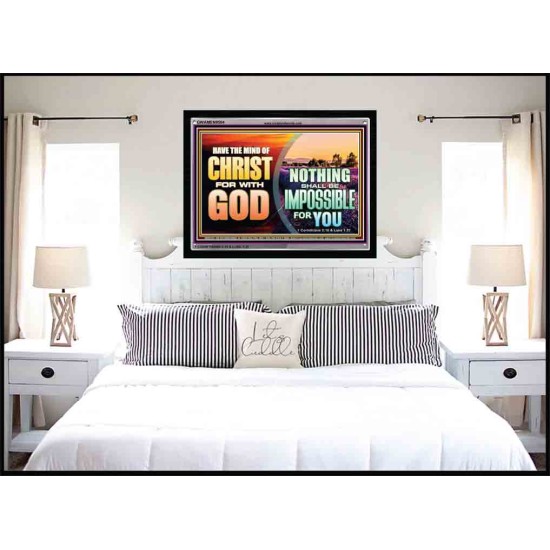 HAVE THE MIND OF CHRIST SUREST TO BREAKTHROUGHS   Acrylic Glass Framed Bible Verse   (GWAMEN9504)   