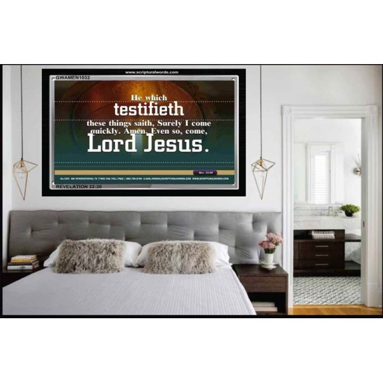 COME LORD JESUS   Bible Verse Framed for Home Online   (GWAMEN1032)   