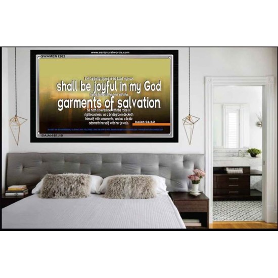 I WILL GREATLY REJOICE   Christian Quote Framed   (GWAMEN1262)   