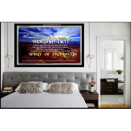 WORSHIP HIM   Custom Framed Bible Verse   (GWAMEN1511)   