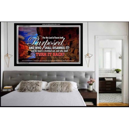 WHO SHALL DISANNUL IT   Large Frame Scriptural Wall Art   (GWAMEN1531)   