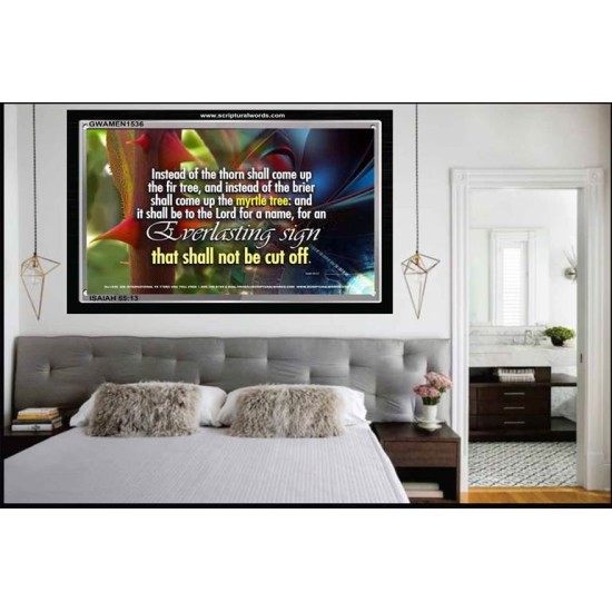 FOR AN EVERLASTING SIGN   Bible Verse Frame Online   (GWAMEN1536)   