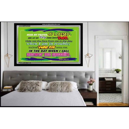 HEAR MY PRAYER O LORD   Bible Verses Poster   (GWAMEN2029)   