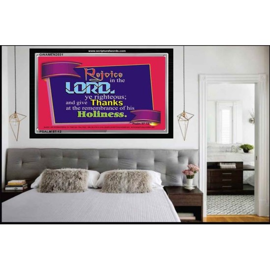 GIVE THANKS   Framed Religious Wall Art Acrylic Glass   (GWAMEN2031)   