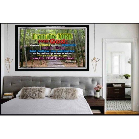 I AM THE LORD YOUR GOD   Bible Scriptures on Forgiveness Acrylic Glass Frame   (GWAMEN2071)   