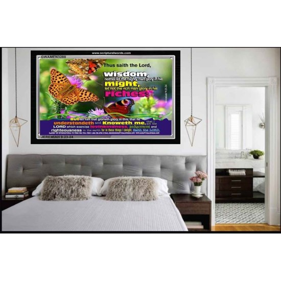 GLORY IN RICHES   Framed Lobby Wall Decoration   (GWAMEN3280)   