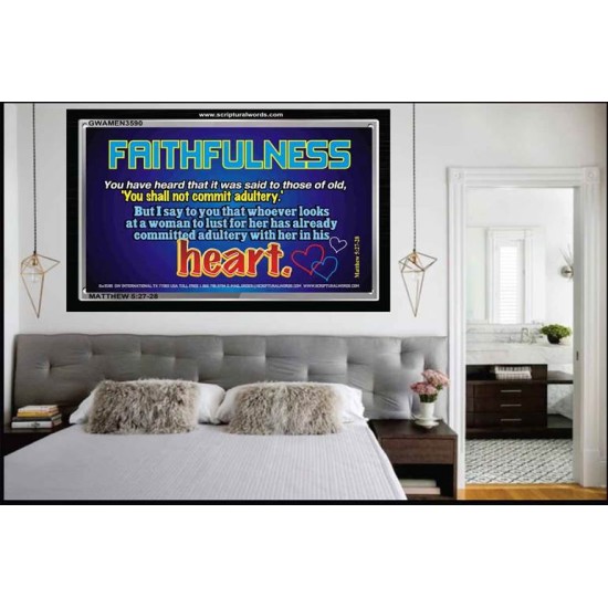 FAITHFULNESS   Bible Verse Frame for Home Online   (GWAMEN3590)   
