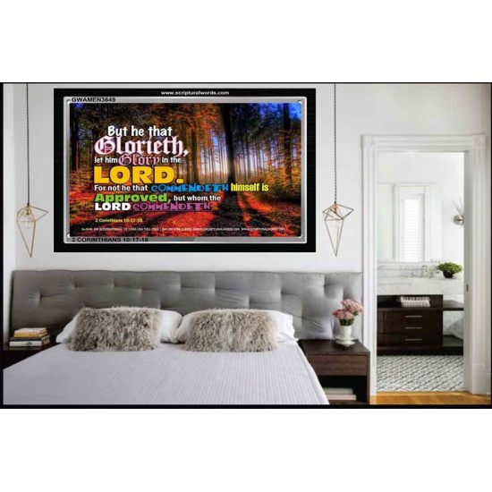 GLORY IN THE LORD   Scripture Framed    (GWAMEN3649)   