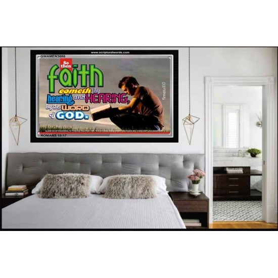 FAITH COMETH   Custom Wall Scripture Art   (GWAMEN3686)   