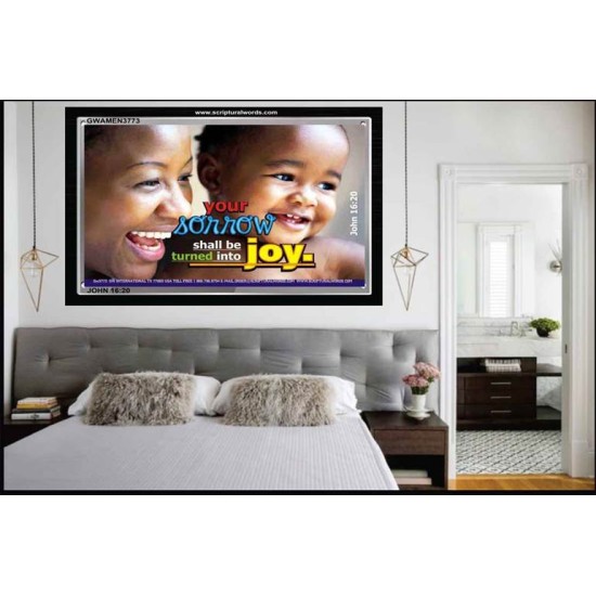 JOY   Large Framed Scripture Wall Art   (GWAMEN3773)   