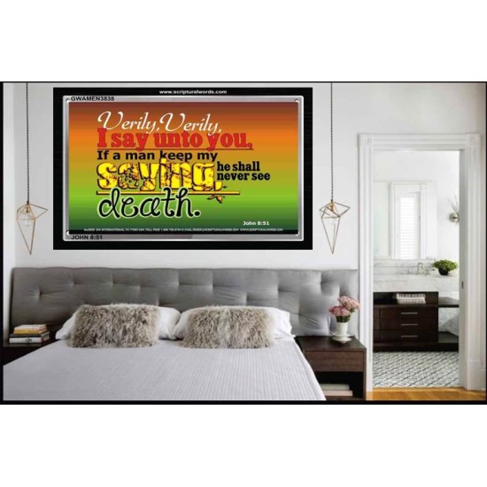 VERILY VERILY   Scripture Art Prints Framed   (GWAMEN3838)   