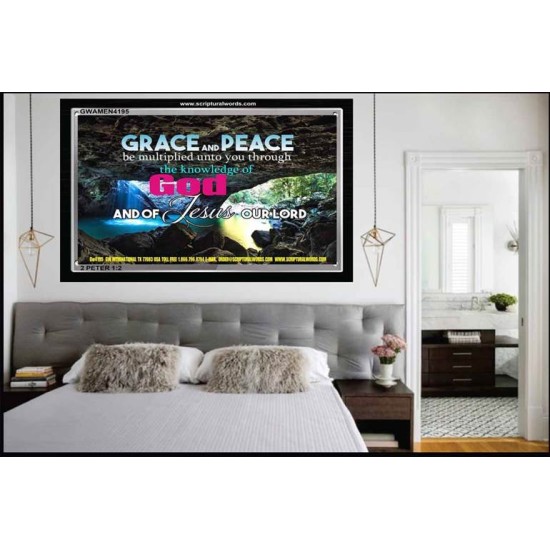 GRACE AND PEACE   Bible Verse Framed Art   (GWAMEN4195)   