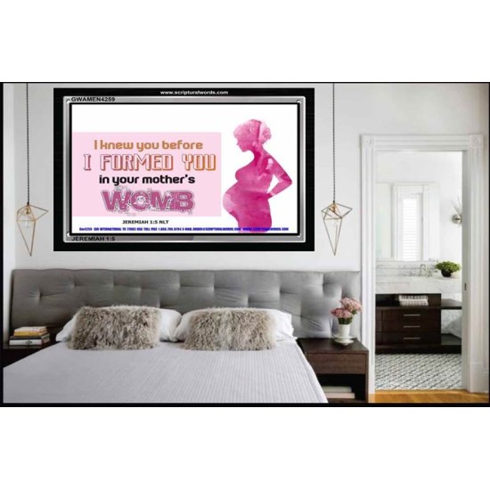 I FORMED YOU IN YOUR MOTHERS WOMB   Bible Verse Frame Online   (GWAMEN4259)   