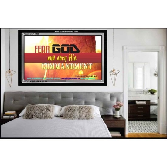 FEAR GOD   Bible Verse Framed Art   (GWAMEN4298)   