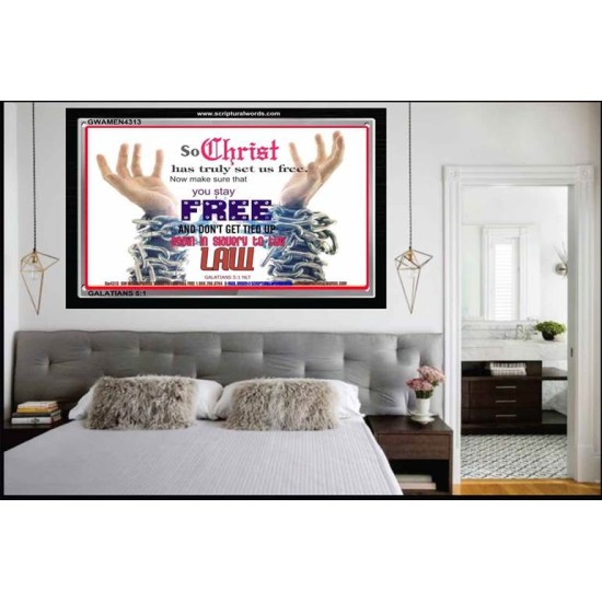 FREEDOM IN CHRIST   Frame Bible Verse Online   (GWAMEN4313)   