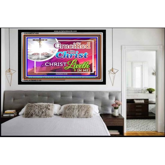 CRUCIFIED WITH CHRIST   Scripture Wall Art   (GWAMEN7490)   