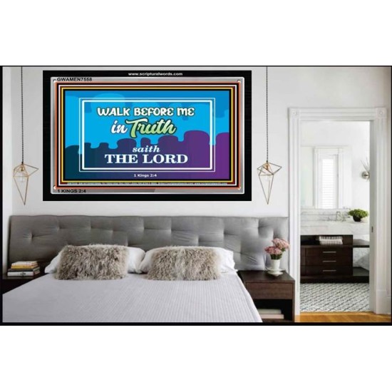 WALK IN TRUTH   Unique Bible Verse Framed   (GWAMEN7558)   