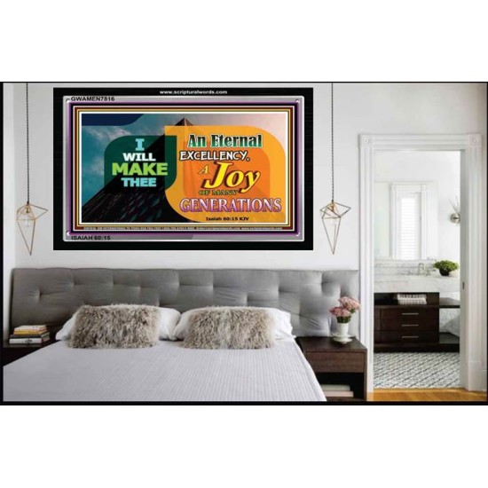 JOY OF GENERATIONS   Scripture Framed Signs   (GWAMEN7816)   