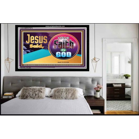 FAITH IN GOD   Acrylic Glass Frame Scripture Art   (GWAMEN7873)   