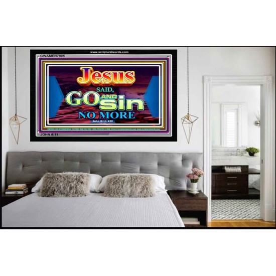GO AND SIN NO MORE   Contemporary Christian Paintings Acrylic Glass frame   (GWAMEN7905)   