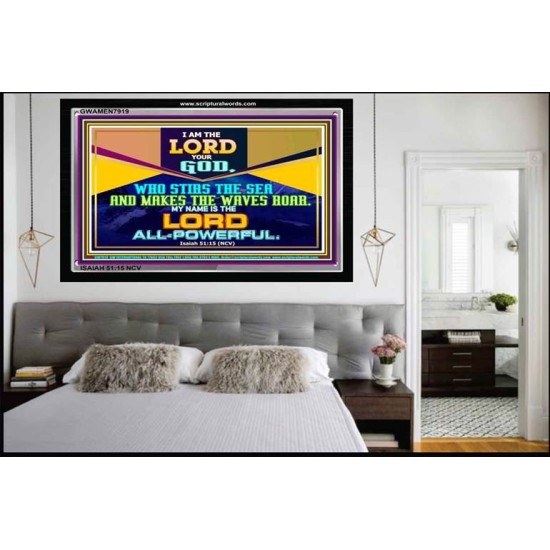 I AM THE LORD YOUR GOD   Framed Sitting Room Wall Decoration   (GWAMEN7919)   