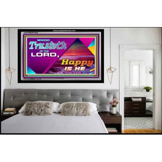 TRUST IN THE LORD   Framed Bedroom Wall Decoration   (GWAMEN7920)   