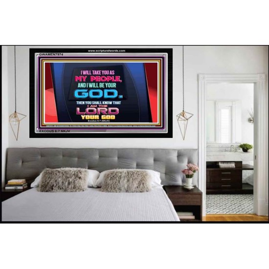 I WILL BE YOUR GOD   Contemporary Wall Decor   (GWAMEN7974)   